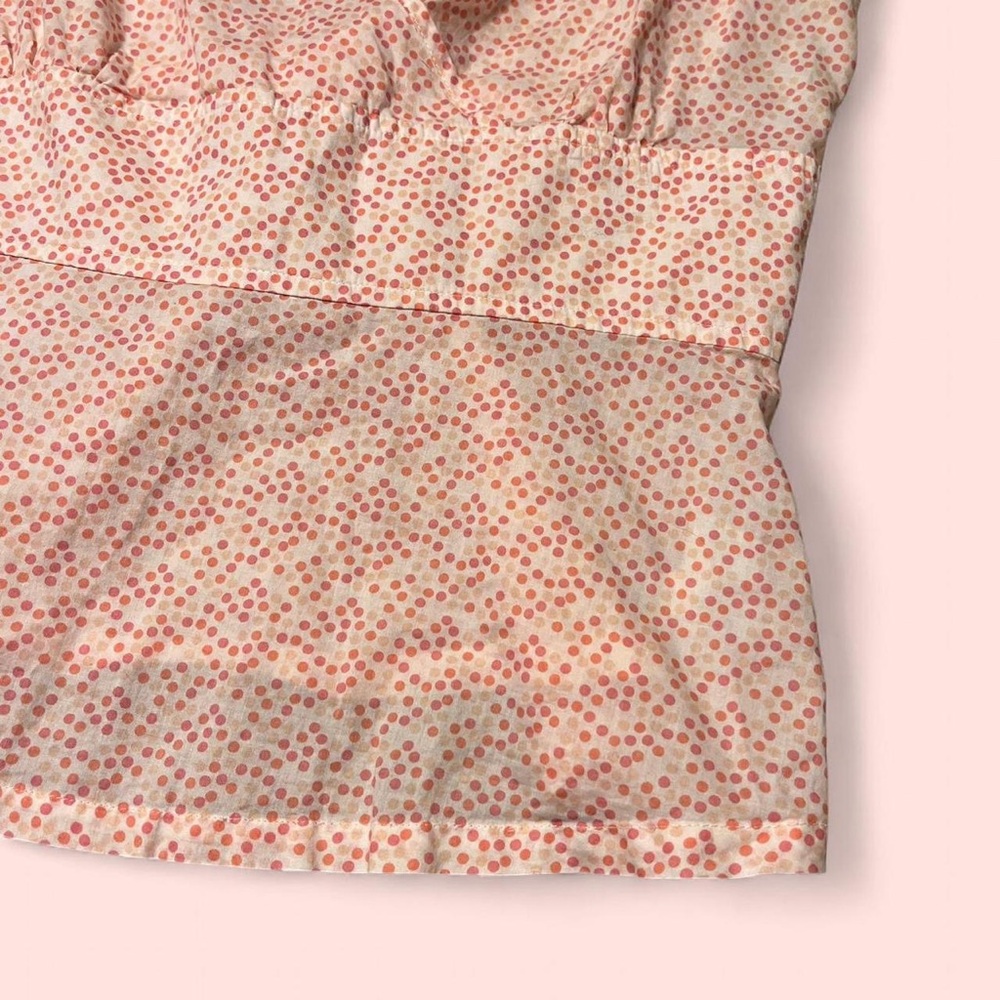 Y2K Gap Polka Dot Cotton Babydoll Top Size Medium Twee Coquette Downtown Girl - Picture 2 of 7